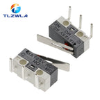 10PCS Micro Limit Switch Momentary Push Button Switch 1A 125V AC Mouse Switch 3Pins Long Handle Roller Lever Arm SPDT 12X6X6MM