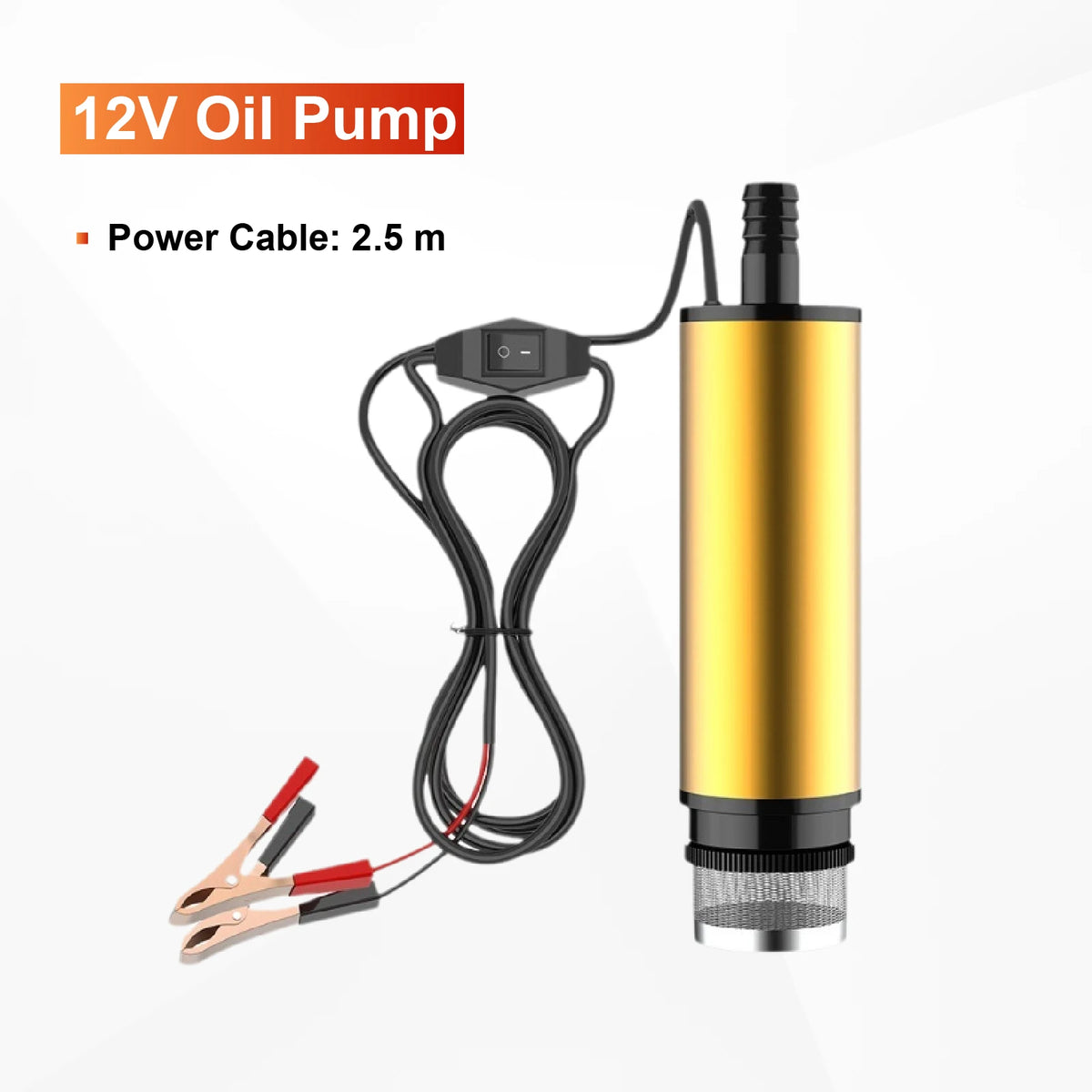 Diesel Fuel Transfer Pump 12V/24V Portable Self-Priming DC Pump with Clamps for Car Use Portable Diesel Transfer Pump High Flow