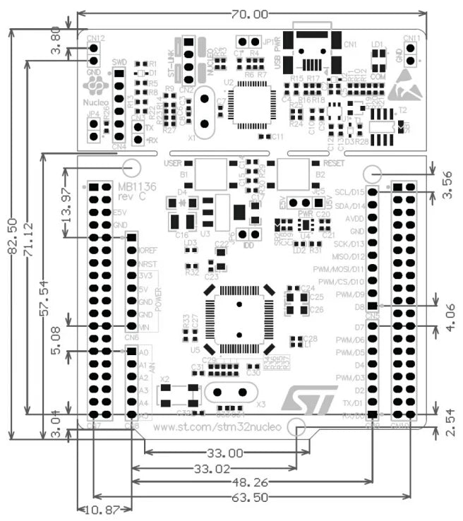 NUCLEO-F446RE STM32 Nucleo-64 Development Board ARM Cortex-M4 180MHz with ST-LINK Debugger