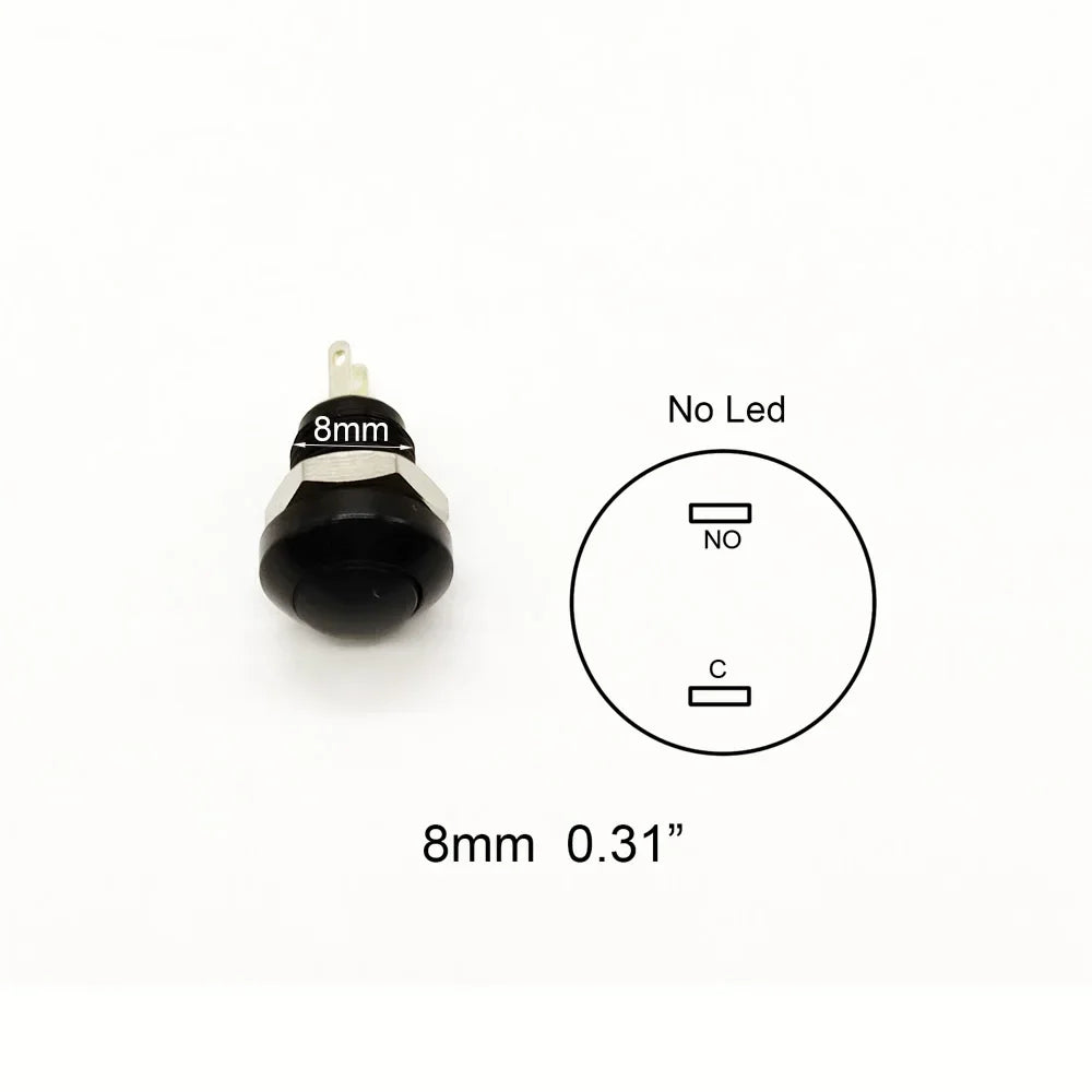 Push Button Switch Electric Waterproof Power 6v 12v Led Light Momentary on Off 8/10/12/16/19/22/25/30mm Micro Pressure Switches