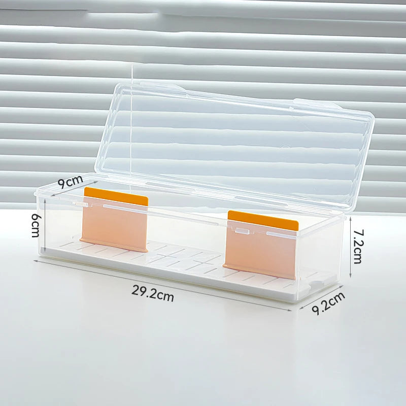 Clear Plastic Compartmentalized Organizer Box Holds 550+ Game Cards Storage Box  Portable With Adjustable Divider For Cards