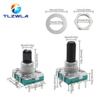 5PCS EC16 Type Power Amplifier Volume Encoder 360 Degree Rotating Digital Pulse Potentiometer 24 Bits Handle Long 15/20MM