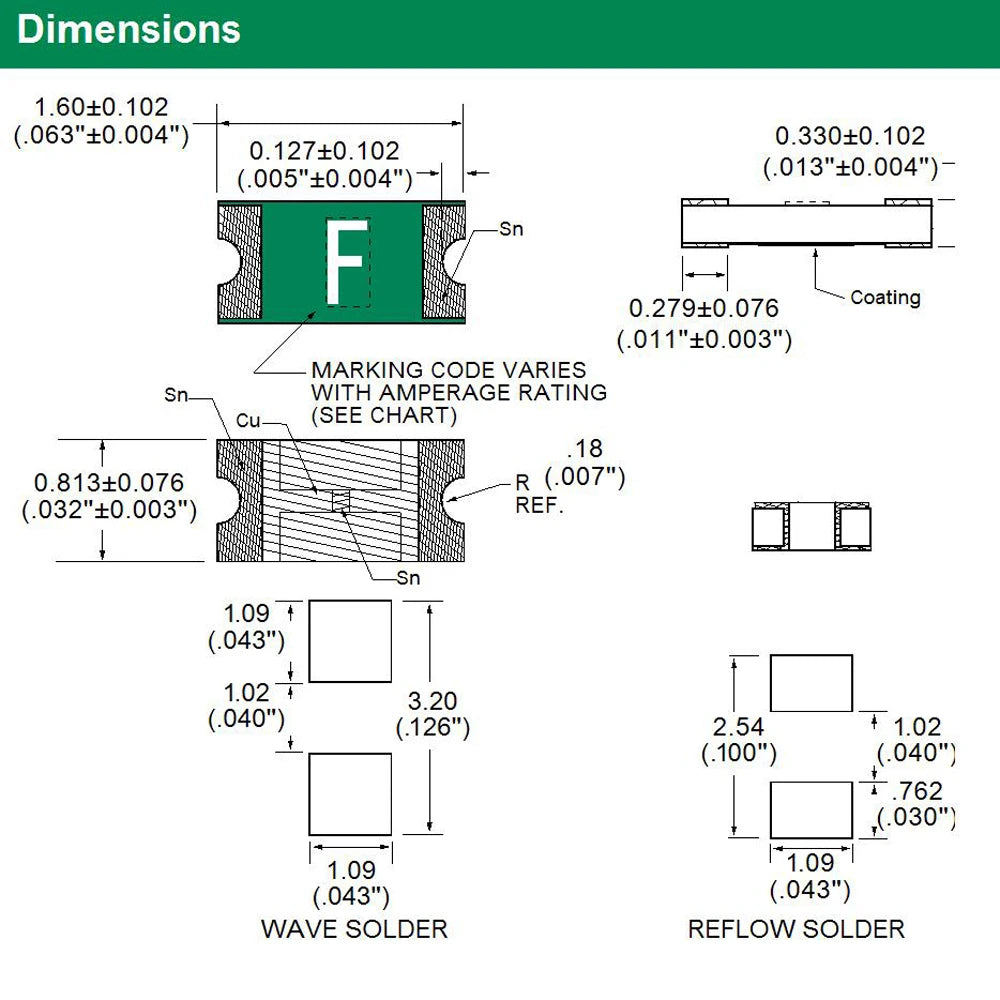 10pcs Littelfuse 0603 0.5A 500mA SMD SMF Fuse 32V Very Fast Acting Surface Mount 0467.500 Marking Code F