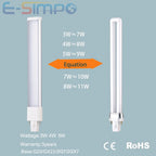 2PC G23 LED Bulb Bar Tube 2Pin 3W 4W 5W CFL PL-S 7W-13W Replacement 110V/220V 3000K/4000K/6000K White G23 Plug Saving Light Lamp