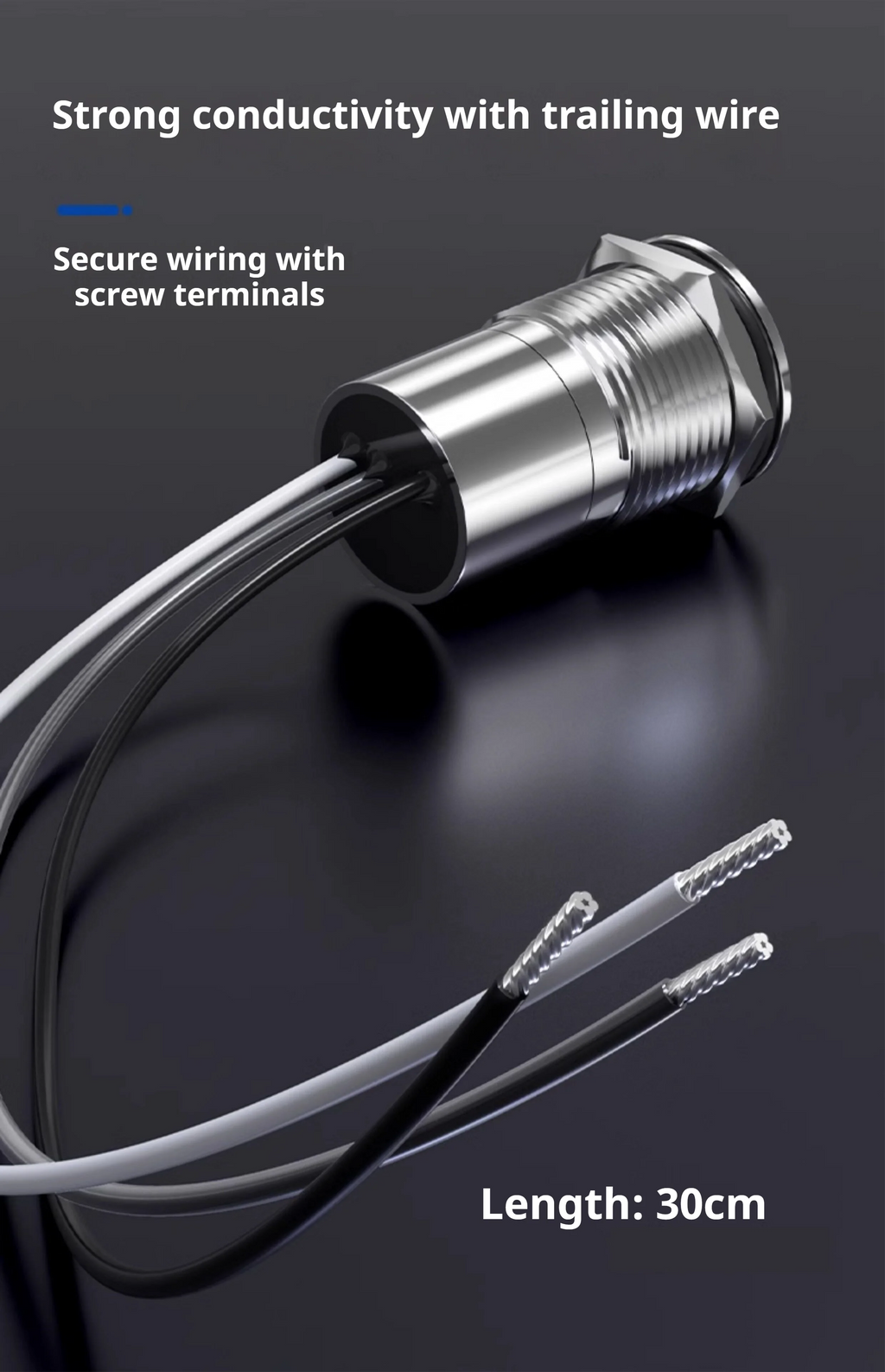 Metal touch sensor switch Stainless steel button jog delay self-locking IP68 waterproof 16/19/22/30mm