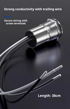 Metal touch sensor switch Stainless steel button jog delay self-locking IP68 waterproof 16/19/22/30mm