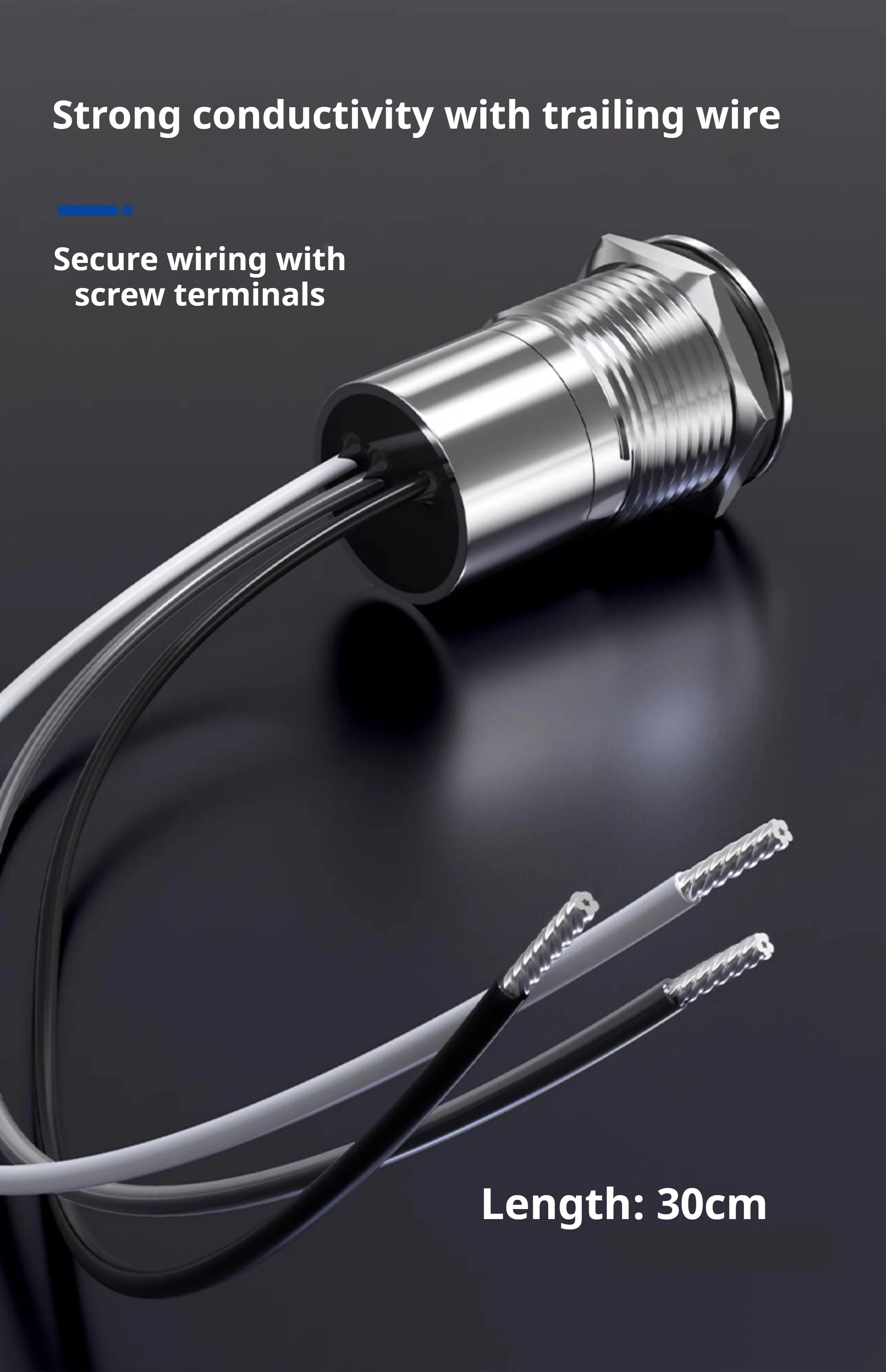 Metal touch sensor switch Stainless steel button jog delay self-locking IP68 waterproof 16/19/22/30mm