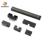 10PCS DC3 2.54mm Pitch Dual Row PCB Header - Male Straight/Right Angle Pin Socket (6P/8P/10P/14P/16P/20P/30P/34P/40P)