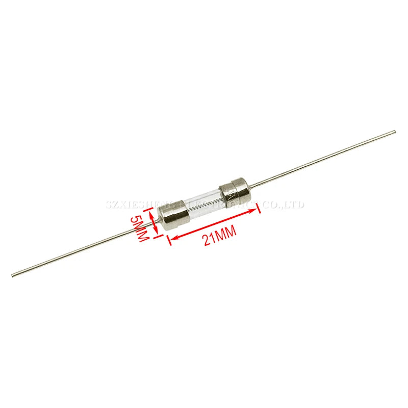 10PCS 5*20MM Fast Blow/Slow-Blow Glass Tube Fuse with Lead Wires 0.5A 1A 2A 3A 4A 5A 6A 7A 8A 10A 12A 15A 20A 30A 250V