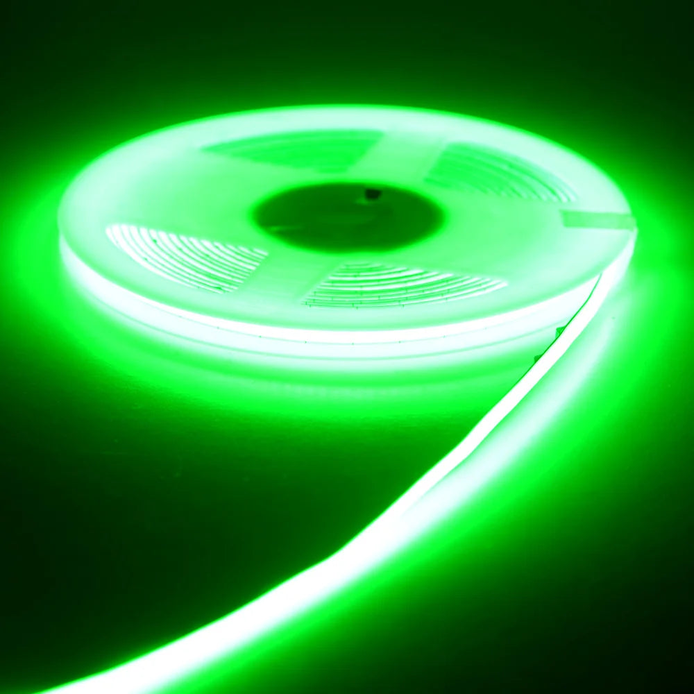 3mm/5mm Thin Color COB LED Strip Light DC 12V 24V Flexible LED Tape for DIY Lamp 3000K Red Ice Blue Pink Orange Amber Dimmable