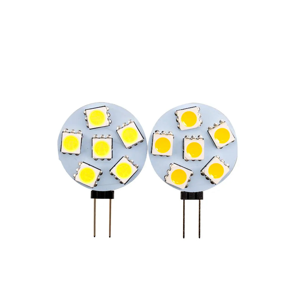 5PCS Mini G4 LED Bulbs DC 12V 5050 SMD 1.2W 2.4W 5W 120 Degree Bi-pin Cold Warm White Halogen Replacement Lamp