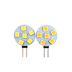 5PCS Mini G4 LED Bulbs DC 12V 5050 SMD 1.2W 2.4W 5W 120 Degree Bi-pin Cold Warm White Halogen Replacement Lamp