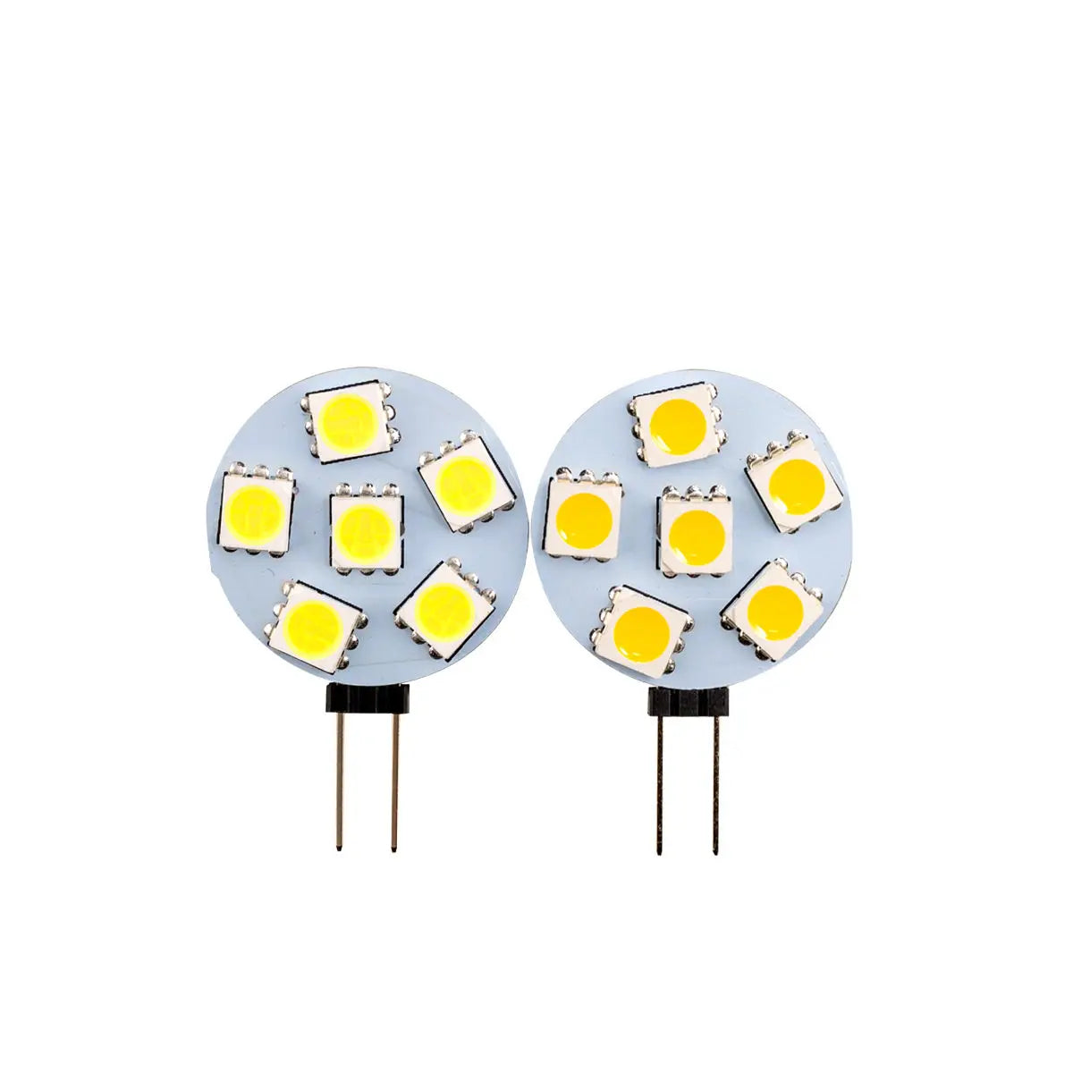 5PCS Mini G4 LED Bulbs DC 12V 5050 SMD 1.2W 2.4W 5W 120 Degree Bi-pin Cold Warm White Halogen Replacement Lamp