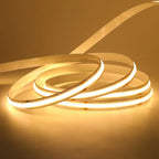 3mm 5mm PCB Battery Power COB LED Strip Light 5V Warm Natural White Blue Red Green Pink Tape 320LEDs 8mm High Density Flex Lamp