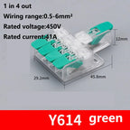 Quick Wiring Terminal Push-in Wire Connector Splitter Mini Universal High power Butt Terminal Block Led Light 1 in Multiple Out