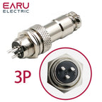 GX12 GX16 GX20 Aviation Connector Plug Socket Circular Connector 2 3 4 5 6 7 8 9 10 12 Pin 12/16/19mm Cable Wire Male Female