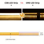 COB LED Strip 220V Switch ON/OFF with EU Plug 220V LED Strip Lights Flexible Lamp Tape for Kitchen Home Room Decor