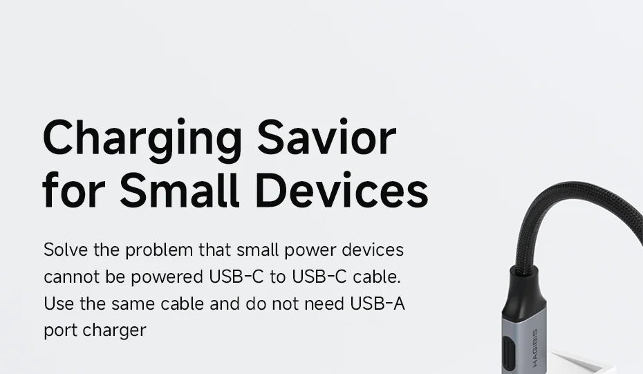 Hagibis 5.1k Pull-down Resistor Charging Adapter USB C Male to Female for Shaver Hair Trimmer Headphone Fan Electric Screwdriver