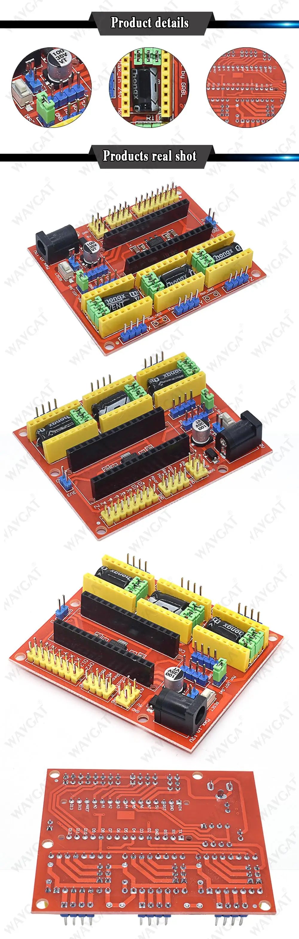Cnc shield V3 engraving machine 3D Printe+ 4pcs DRV8825 driver expansion board for Arduino + UNOR3 with USB cable