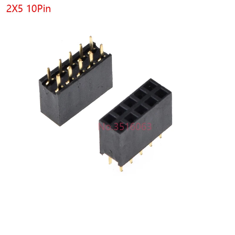 10PCS 2/3/4/5/6/7/8/10/12/16/20/40 Pin Single Row Straight Pin Female Header 2.54MM Pitch Connector Socket 2P/3P/4P/16P/20P/40P