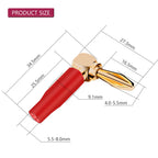20PCS 4mm L-shaped Right Angle Banana Plug Soft Plastic Shell 90 Degree Banana Connector Red Black for Audio Video Speaker