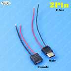 USB Type-C Waterproof Connector Male Female 2Pin Fast Charging Jack Port USB-C 4Pin Charger Plug Data Transmission Cable 3A 5V