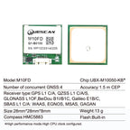 QUESCAN M10FD 10Hz UBX M10 GPS GNSS Module with Compass QMC5883L FPV Drone Flight Controller GPS GLONASS Galileo BeiDou Receiver