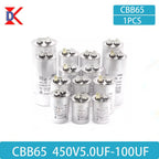 CBB65 Air Conditioner Capacitor 450V AC Motor Run Compressor Starter 5/20/25/30/35/40/45/50/60/70uF