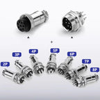 5pcs GX12 Aviation Connector 2 3 4 5 6 7 Pin Male Female M12 Connector Aviator Plug Socket