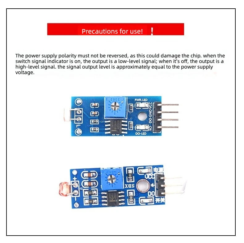 10pcs 3 Pin 4 Pin Photoresistor Sensor Module Light Detection LDR for Arduino Light Control Switch DIY