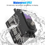 Brushless Motor 180° Metal Gear High Torque Digital Servo 42KG with 25T Metal Servo Arm for 1/10 1/8 RC Car Robot Boat Truck