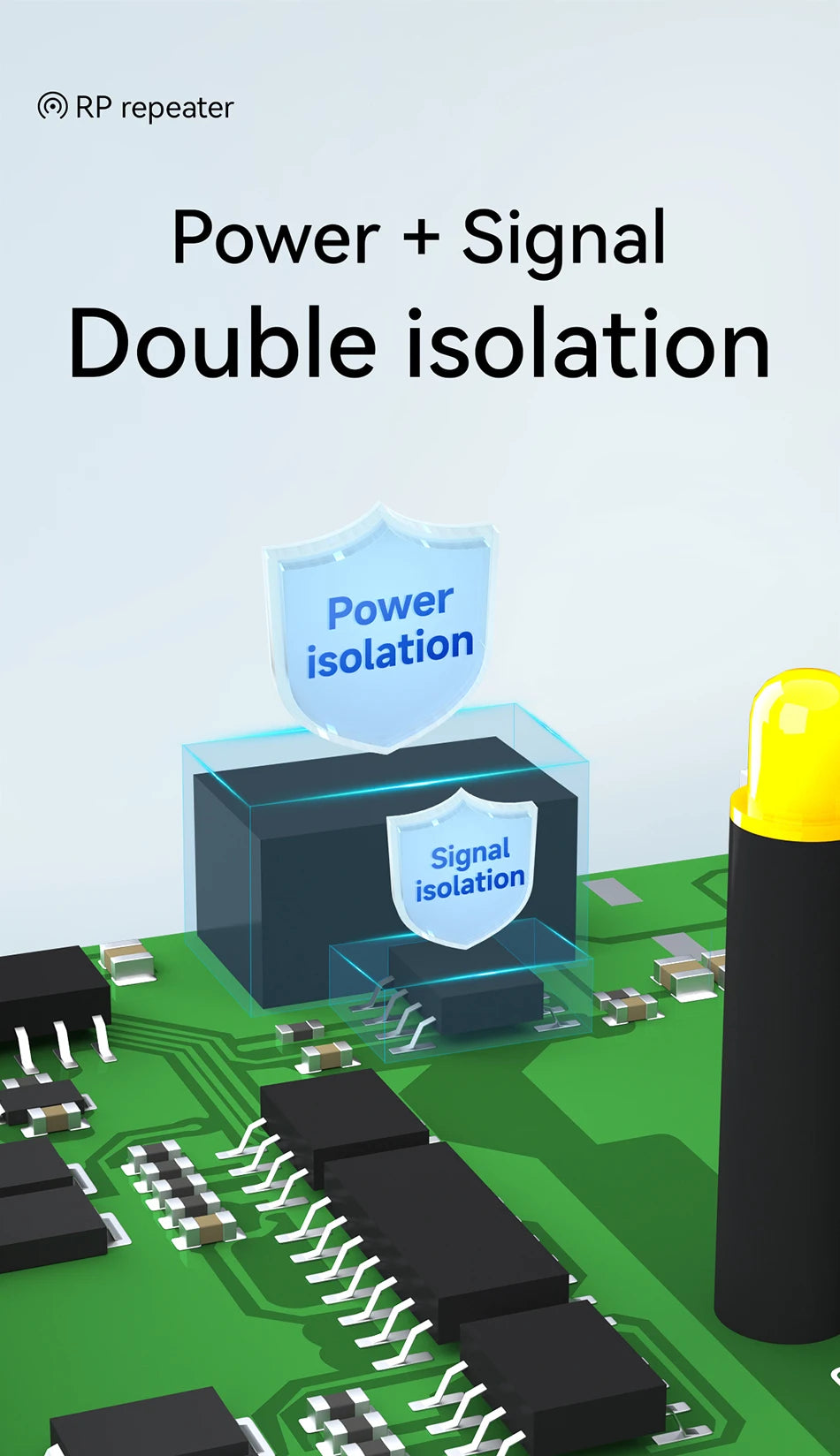 Industrial 2way Cache Type RS485 to 1way RS485 Hub DC 8~28V Optical Isolation Multi to one Hub CDEBYTE E810-R21 ESD Protection