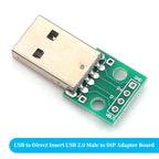 Micro Mini USB USB A Male USB 2.0 3.0 A Female USB B Connector Interface to 2.54mm DIP PCB Converter Adapter Breakout Board