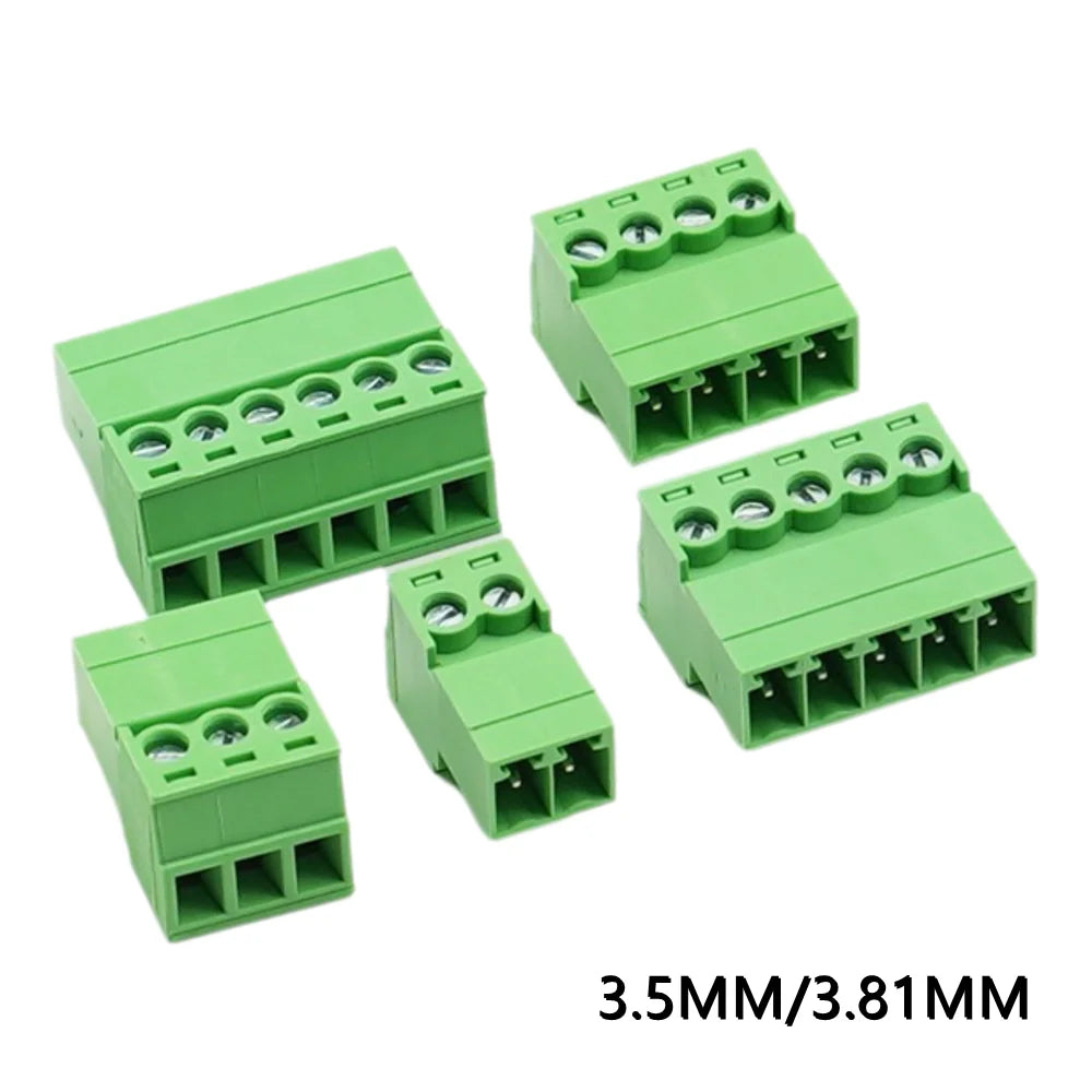 5/10PCS Aerial Butt Welding Type 15EDGRK-3.5mm 3.81mm Plug-in Terminal Block 3.5mm 3.81mm Pitch 2/3/4/5/6/7-12P Female Socket