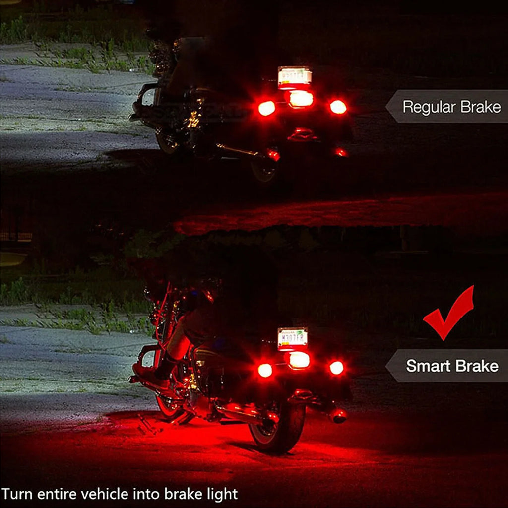 APP LED Motorcycle Car Atmosphere Ambient Foot Light Remote Control Flexible Waterproof Sound 12V Moto RGB Decorative Lamp Strip