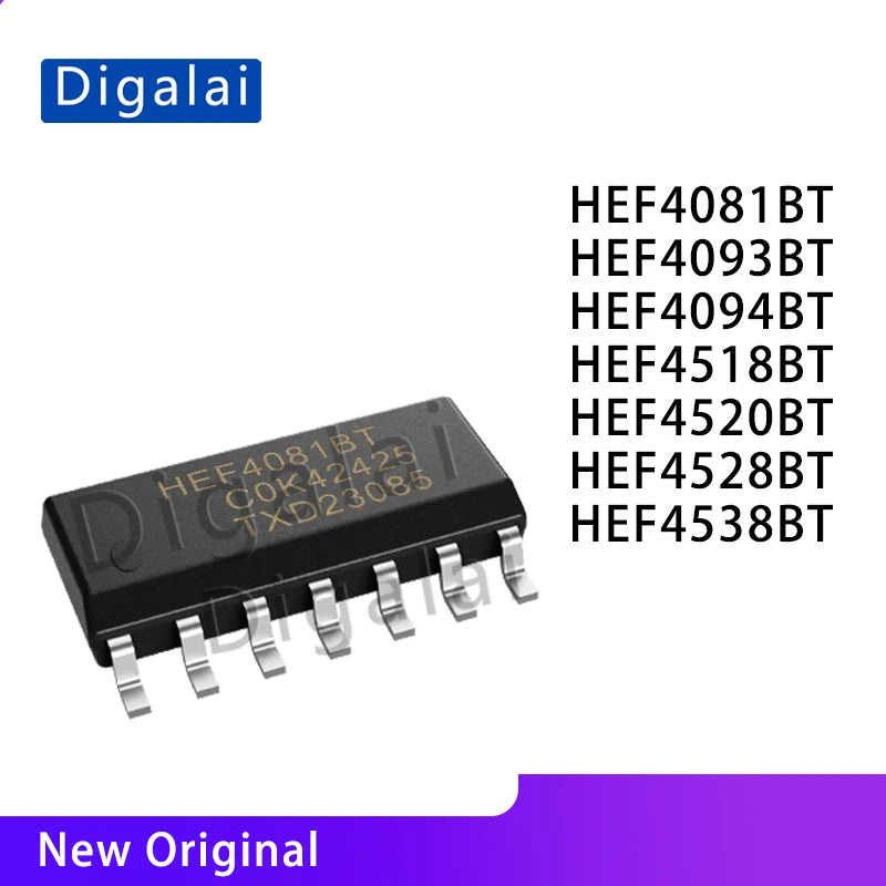 100%new HEF4081BT HEF4093 HEF4094 HEF4518 HEF4520 HEF4528 HEF4538 4000 Series CMOS Logic IC For Arduino