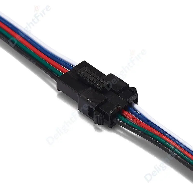 SM JST Connector Cable 22 20AWG Male Female 2/3/4/5/6Pin 12V LED Connectors For Pixel WS2812B RGB LED Strip Light Lamp Driver