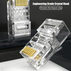 50/1Pcs CAT6 RJ45 Ends Ethernet Cable Crimp Pass Through Connectors CAT5E UTP Network Unshielded Modular Plug for PC Computer
