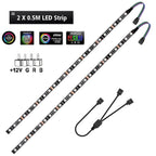 12V 4 Pin RGB Gaming PC Led Strip Light 5050 RGB Tape For Aura Sync MSI Mystic Light Motherboard Control Computer Case Backlight