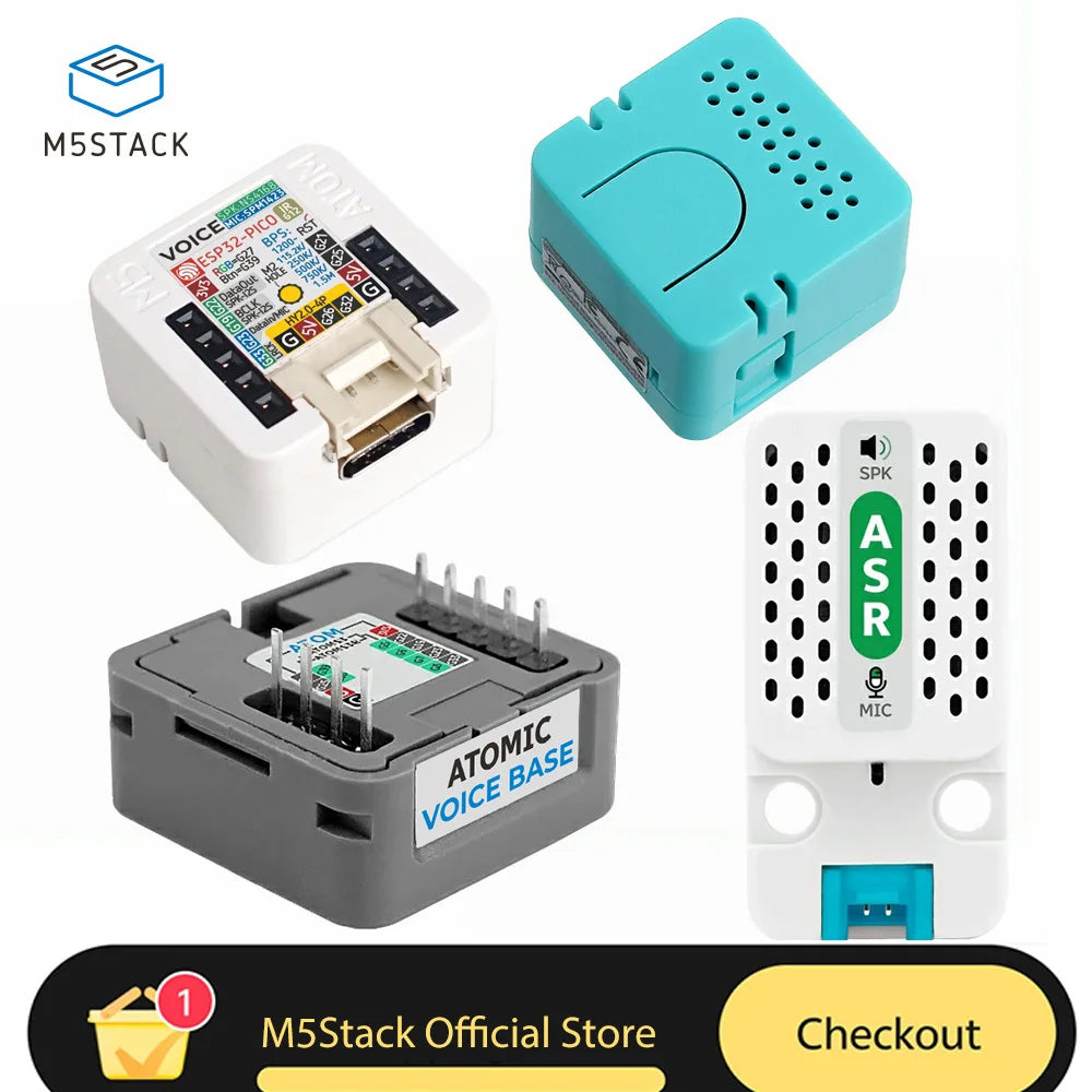 M5Stack Official ATOM Voice or Base ASR ESP32 Programmable Smart Speaker Development Board Kit For Home Assistant Voice Control