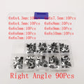 1Box 6x6mm Micro Push Button Tactile Tact Switch Kit 12V 2/4 Pin DIP2 PCB Momentary Switch DIY TV Toy Home Use Button Key Switch