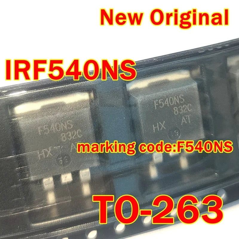 1pcs to 100pcs  IRF540NSTRPBF IRF540NSPBF IRF540NS TO-263 New Original  marking code:F540NS Power MOSFET