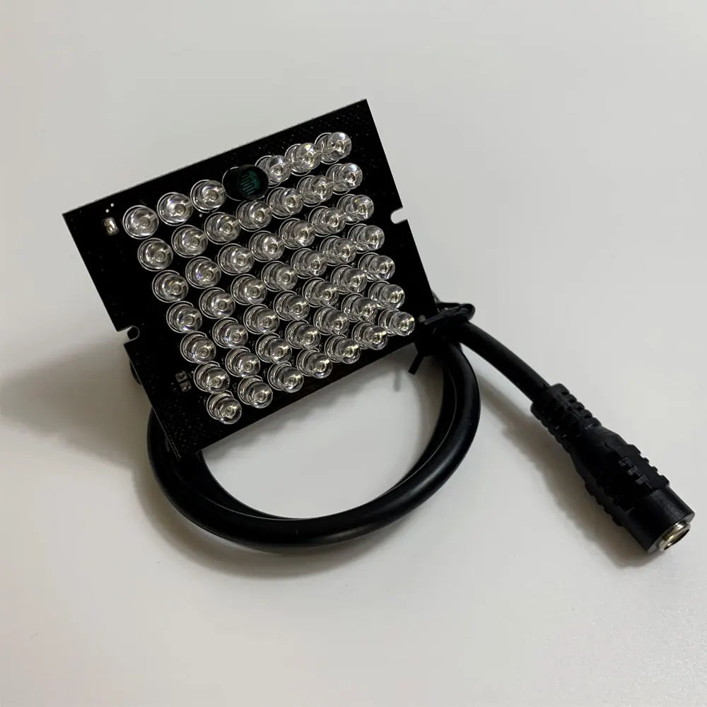 Invisible 940nm 48 LED Array IR Illuminator Lamp Board Light IR Sensor 30ft Range 90deg 12V DC Cable for CCTV Security Camera