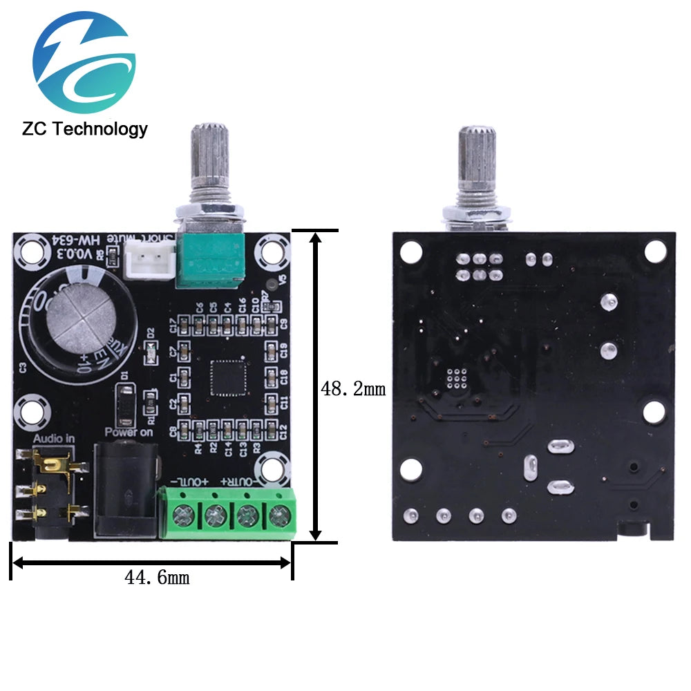 DC7.5-15V XH-M120 PAM8610 Audio Stereo Amplifier Module 15W +15W Digital 2 Channel Class D Amplifier Board With Volume Control