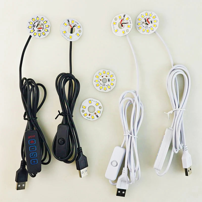 Warm White Color DC 5V 3W USB LED Lights 2835 Chip Single Dimmer Reading Night Desk Book Tablet Reading Lamp Switch Power Cable