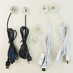 Warm White Color DC 5V 3W USB LED Lights 2835 Chip Single Dimmer Reading Night Desk Book Tablet Reading Lamp Switch Power Cable