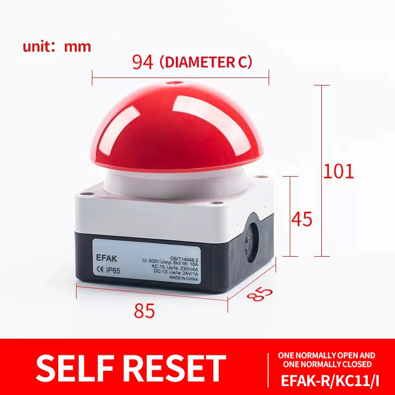 1/5/20Pcs Mushroom Button Self-Rest Switch Ball Pedal Hand Clap Judges Clap Light Trigger Button Waterproof Game Answer Buzzer