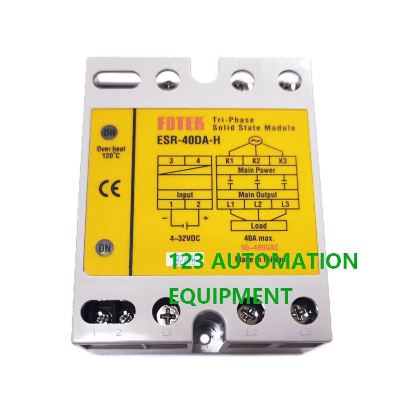 Authentic New FOTEK ESR-25DA 40DA 60DA 80DA 100DA 25DA-H 40DA-H 60DA-H 80DA-H 100DA-H Solid State Relay 3 Phase SSR Triac
