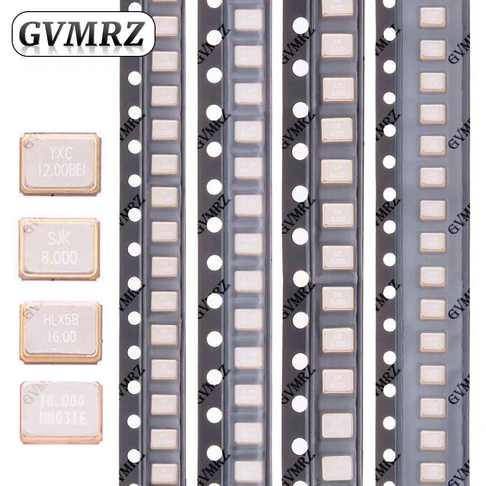 10PCS 32Mhz 40Mhz 48Mhz SMD 4P 3225 Passive crystal oscillator  8Mhz  16Mhz 20Mhz 24Mhz 25Mhz 26Mhz 27Mhz 30Mhz