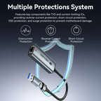 Vention USB A C 2.5G Ethernet Adapter USB 3.0 2500/1000 Mbps Network Card for MacBook iPad USB Lan RJ45 for PC Windows Laptop